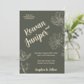 ワイルドにあなたを愛する ラスティックボヘミアウェディング招待状 招待状 (スタンド正面)