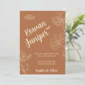 ワイルドにあなたを愛する ラスティック ボーホー ウェディング 招待状 (スタンド正面)