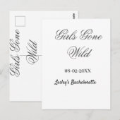 ワイルドにいこう！花嫁の名前とパーティの日付 ポストカード (正面/裏面)