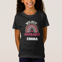 "ワイルドにかわいい オーダーメイド 女の子Tシャツ - ボヘミアン レインボー"