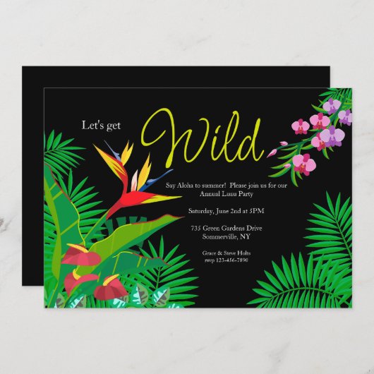 ワイルドにしよう 招待状 (正面/裏面)