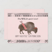 ワイルドについて教室バレンタインデーのバッファローのキューピッド ポストカード (正面/裏面)