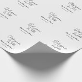 ワイルドになった花嫁のシャワー　名前　日付　シンプル　ミニ ラッピングペーパー (角)