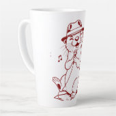 ワイルドに歌う カフェラテマグ (左アングル)