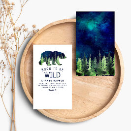 ワイルドに生まれよう！ベビーシャワーディーパーラッフル エンクロージャーカード