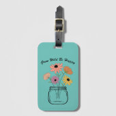 ワイルドに育て 幸せに: 自然の魔法を満喫しよう ラゲッジタグ (正面縦)