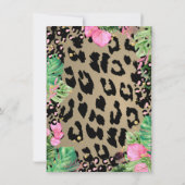 ワイルドに行こう，アニマルプリント葉バチェロレッテ 招待状 (裏面)