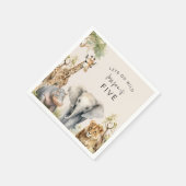 ワイルドに行こう |子供の誕生日パーティー スタンダードカクテルナプキン (角)