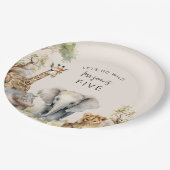 ワイルドに行こう |子供の誕生日パーティー ペーパープレート (アングル)