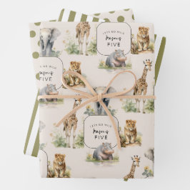 ワイルドに行こう |子供の誕生日パーティー ラッピングペーパーシート