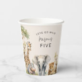 ワイルドに行こう |子供の誕生日パーティー 紙コップ (裏面)