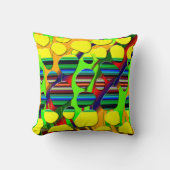 ワイルドのリズム:アフロセントリック・コラージュ クッション (正面)