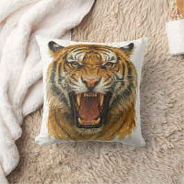 ワイルドの叫び声：すべてのの強ストライプさ クッション