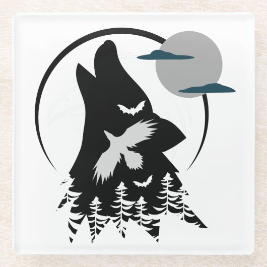 ワイルドの呼び出し ガラスコースター (正面)