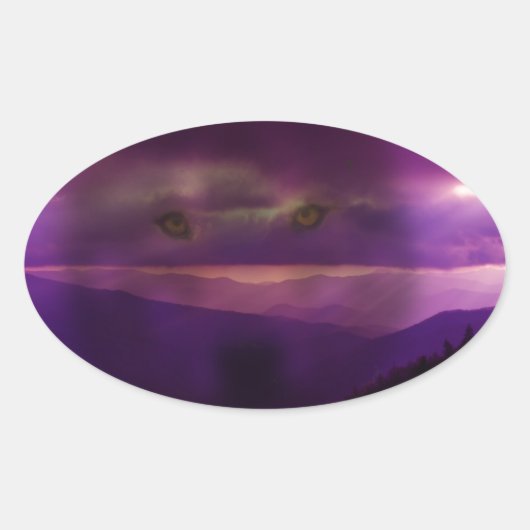 ワイルドの呼び出し 楕円形シール (正面)