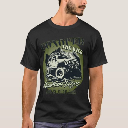 ワイルドを制覇 Tシャツ - 緑 (正面)