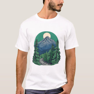 ワイルドを探索:マウンテンアドベンチャー&自然 Tシャツ