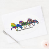 ワイルドアイスランド語 楕円形シール (封筒)