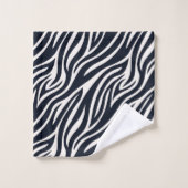 ワイルドアイディアシルバーラベルブラック&ホワイトゼブラID1160 バスタオルセット (ウォッシュタオル)