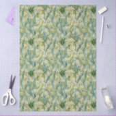 ワイルドアイリスアイボリーグリーンイエローティッシュペーパー 薄葉紙 (クラフト)