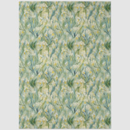 ワイルドアイリスアイボリーグリーンイエローティッシュペーパー 薄葉紙