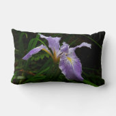ワイルドアイリスフラワーパープルフローラ ランバークッション (裏面)