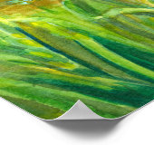 ワイルドアイリスワイルドフラワーメドーウォーター絵画カラー ポスター (角)