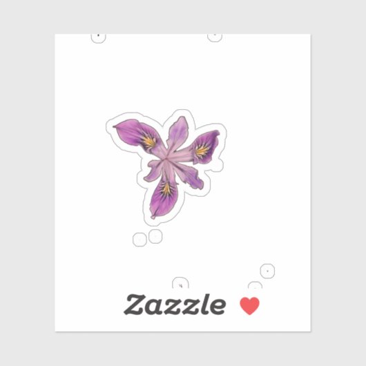 ワイルドアイリス透明 シール (シート)