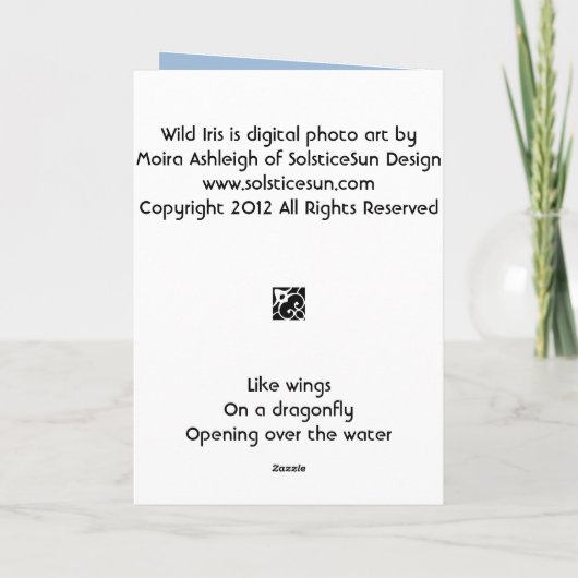 ワイルドアイリス カード (裏面)