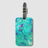 ワイルドアクアウォーター抽象芸術 ラゲッジタグ (正面縦)