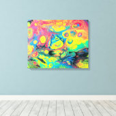 ワイルドアクリルフルードアート抽象芸術 キャンバスプリント (インサイチュ (ウッドフロア))