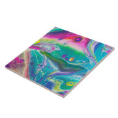 ワイルドアサイケデリッククリルの注ぎ芸術 タイル (側面)