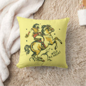 "ワイルドアスヘック"かわいい&ウェスタンクール女性のカーボーイピンナップ クッション (ブランケット)