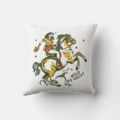 "ワイルドアスヘック"かわいい&ウェスタンクール女性のカーボーイピンナップ クッション (裏面)