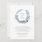 ワイルドアズールリース結婚式招待状 招待状 (正面)