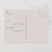 ワイルドアットハートウォーターカラーホースブライダルシャワー インビテーションポストカード (裏面)