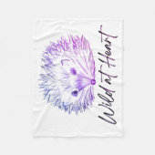 ワイルドアットハートヘッジホッグスケッチ フリースブランケット (正面)