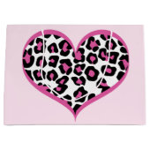 ワイルドアットハートレオパード印刷 ラージペーパーバッグ (正面)