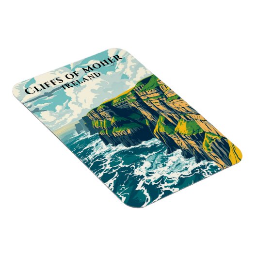 ワイルドアトランティックウェイアイルランドのモハーの崖 マグネット (右側)