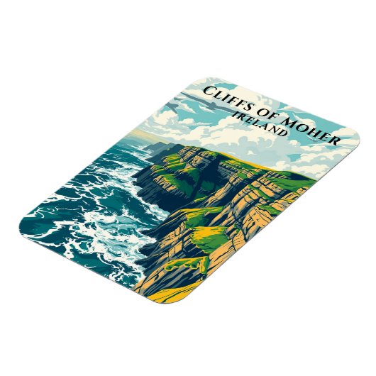 ワイルドアトランティックウェイアイルランドのモハーの崖 マグネット (左側)