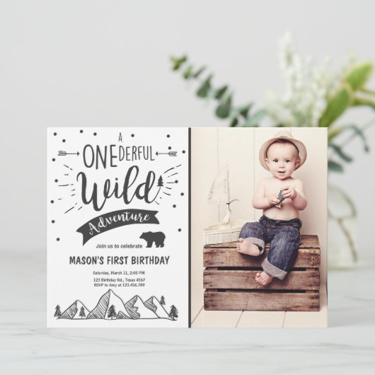 ワイルドアドベンチャー最初の誕生日の招待ワイルドワン 招待状 (スタンド正面)