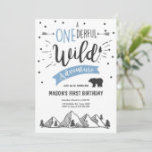 ワイルドアドベンチャー最初の誕生日の招待状1青 招待状 (スタンド正面)