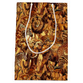 ワイルドアニマルコラージサファリID1149 ミディアムペーパーバッグ (裏面)