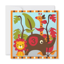 ワイルドアニマルサファリカスタム招待状