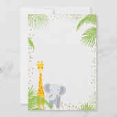 ワイルドアニマルジャングルサファリバースデーパーティー 招待状 (裏面)