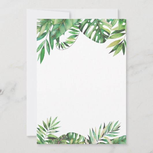 ワイルドアニマルズウッドグリッター誕生日招待状 招待状 (裏面)