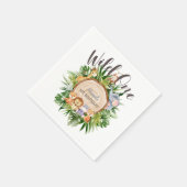 ワイルドアニマルズウッド誕生日 スタンダードカクテルナプキン (角)