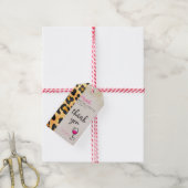 ワイルドアニマルパターン&ワインバチェロレッテ有難う ギフトタグ (より糸付き)