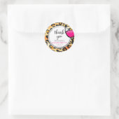 ワイルドアニマルパターン&ワインバチェロレットありがとう ラウンドシール (バッグ)