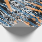 ワイルドアニマルプリントパターン ラッピングペーパー (角)